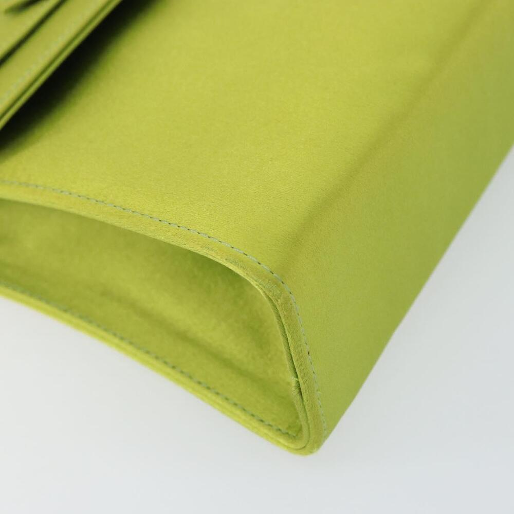 Salvatore Ferragamo Shoulder Bag Satin Green Auth 161011 - Picture 14 of 16